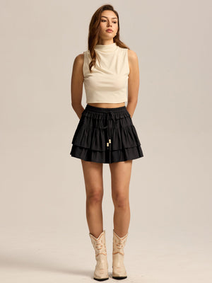 High - Waisted Drawstring Liner Mini Skirt - MRC STORESkirtMRC STOREHigh - Waisted Drawstring Liner Mini Skirt MRC STORE MRC STORECJQZ265648211KPBlackL