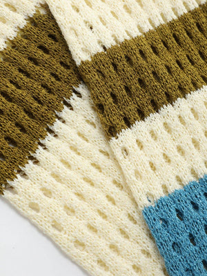 Hollow Knit Sweater β Contrast Color, Long Sleeve - MRC STORESweaters & HoodiesMy StoreContrasting Color Hollow Knit Sweater β Short Waist Long - Sleeved Womenβs Fashion - MRC STOREMRC STORECJWY1780677-Yellow-LYellowL