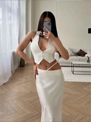 Hollow - Out Bodycon Maxi Skirt – Elegant - MRC STOREskirtMy StoreSolid Color Hollow - Out Bodycon Skirt Maxi Skirt – Elegant Polyester Long Skirt for Sophisticated Commute - MRC STOREMRC STORECJQZ227615803CXWhiteL