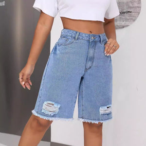 INS Casual Ripped Jeans Shorts – Blue Loose Street Hipster Style - MRC STOREShortsMy StoreINS Casual Ripped Jeans Shorts – Blue Loose Street Hipster Style - MRC STOREMRC STORECJNZ226464604DWBlueL