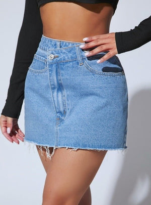 Irregular Denim Short Skirt – Stylish & Trendy for Petite Sizes - MRC STOREskirtMy StoreIrregular Denim Short Skirt – Stylish & Trendy for Petite Sizes My Store 22.66MRC STORECJQZ232518704DWMedium BlueM