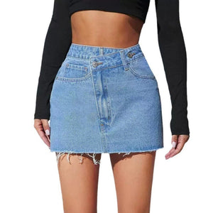 Irregular Denim Short Skirt – Stylish & Trendy for Petite Sizes - MRC STOREskirtMy StoreIrregular Denim Short Skirt – Stylish & Trendy for Petite Sizes My Store MRC STORECJQZ232518708HSDark BlueM