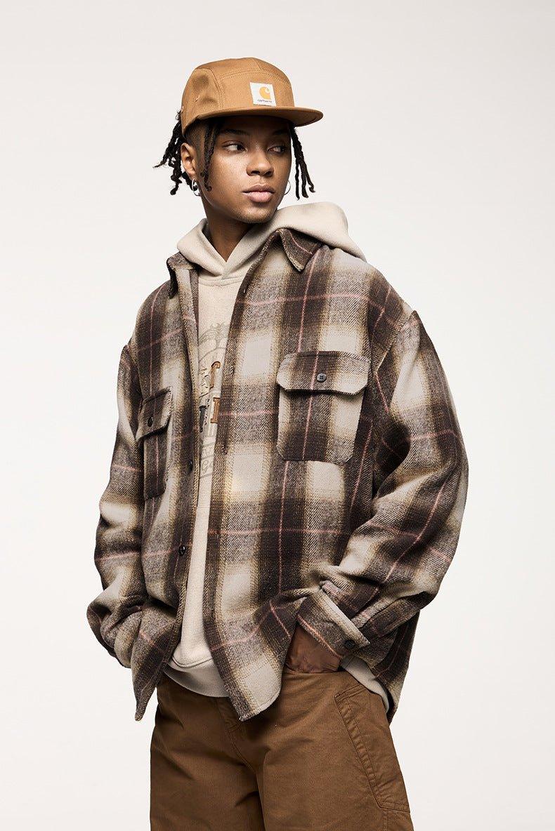 Japanese Style Retro Suede Shirt Coat – Lightweight Workwear Inspired Cardigan - MRC STORE