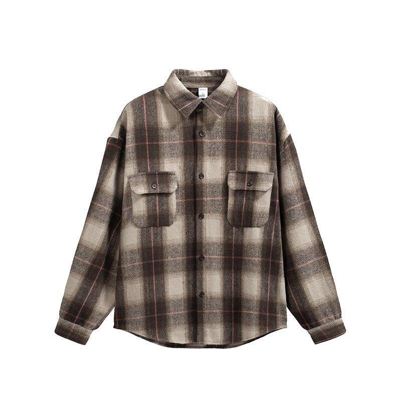 Japanese Style Retro Suede Shirt Coat – Lightweight Workwear Inspired Cardigan - MRC STORE