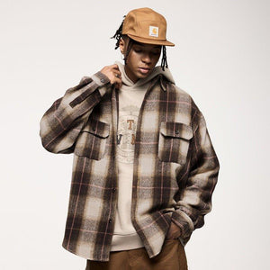 Japanese Style Retro Suede Shirt Coat – Lightweight Workwear Inspired Cardigan - MRC STORE