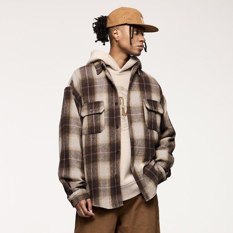 Japanese Style Retro Suede Shirt Coat β Lightweight Workwear Inspired Cardigan - MRC STORE