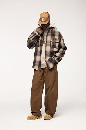 Japanese Style Retro Suede Shirt Coat – Lightweight Workwear Inspired Cardigan - MRC STORE