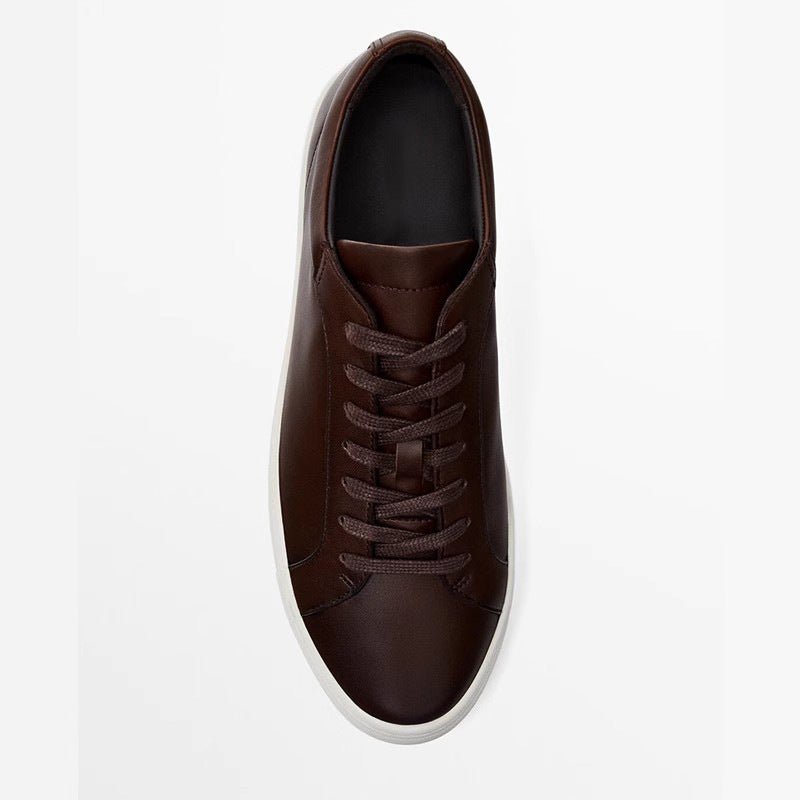 Lace - Up Leather Casual Sneakers - MRC STOREShoesMRC STORELace - Up Leather Casual Sneakers MRC STORE 90.00MRC STORECJYD254652419SHDark Brown Leather39