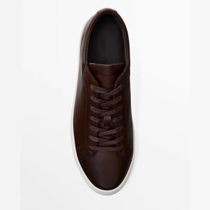 Lace - Up Leather Casual Sneakers - MRC STOREShoesMRC STORELace - Up Leather Casual Sneakers MRC STORE 90.00MRC STORECJYD254652419SHDark Brown Leather39