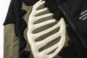 Lamb Wool Stitching Skeleton Embroidered Cotton - MRC STORETopMy StoreLamb Wool Stitching Skeleton Embroidered Cotton - Padded Winter Coat - American Retro Style - MRC STOREMRC STORECJPK196376905EVBlackL