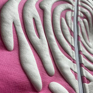 Letter Print Foam Zipper Hooded Sweatshirt - MRC STORETopMy StoreLetter Print Foam Zipper Hooded Sweatshirt - MRC STOREMRC STORECJWY211707806FUPinkL