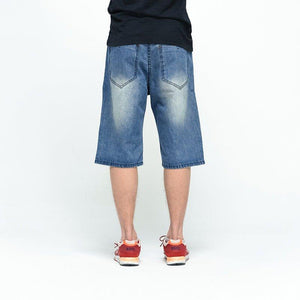 Loose Fit Hip Hop Capri Pants – High Waist Denim for Summer - MRC STORE