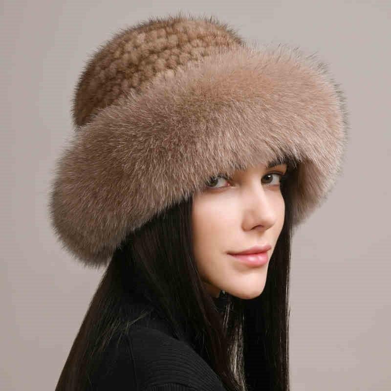 Luxurious Women's Winter hat Mink Hair Hat – Elegant and Warm - MRC STORE