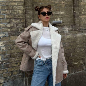 Maillard Casual Coat β Imitation Suede - MRC STOREJacketsMRC STOREMaillard Casual jackets for Women β Trendy Street Hipster Jacket in Imitation Leather & Suede - MRC STOREMRC STORECJYD227534519SHBlack And White SuedeL