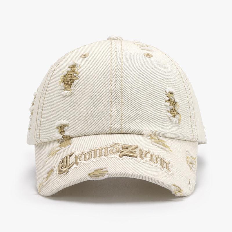 Matching Ripped Letter Print Embroidery Cap – Adjustable Cotton Dome Hat - MRC STOREAccessoriesMy StoreMatching Ripped Letter Print Embroidery Cap – Adjustable Cotton Dome Hat - MRC STOREMRC STORECJBQ229146403CX24A124 YellowAdjustable