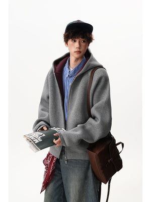 Men’s Contrast Zipper Hooded Cardigan - MRC STOREHoodieMy StoreMen’s Contrast Zipper Hooded Cardigan My Store MRC STORECJWY249118502BYGrayL