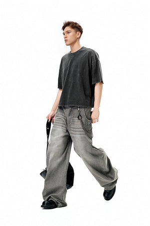 Men's Cotton Washed - out Vintage Trendy Brand T-shirt - MRC STORET-ShirtsMy StoreMen's Cotton Washed - out Vintage Trendy Brand T-shirt My Store MRC STORECJYH239730002BYKhaki LightL