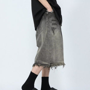 Men’s Distressed Jeans - Mid - Waist Washed Black - MRC STOREShortsMy StoreMen’s Distressed Jeans - Mid - Waist Washed Black My Store MRC STORECJXX235461704DWBlack2XL