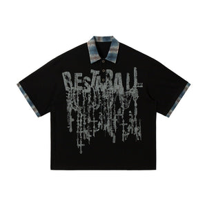 Men’s Graffiti Top - Loose Short - Sleeve Street Shirt - MRC STOREshirtMy StoreMen’s Graffiti Top - Loose Short - Sleeve Street Shirt My Store 33.36MRC STORECJDS239113702BYResidual BlueL