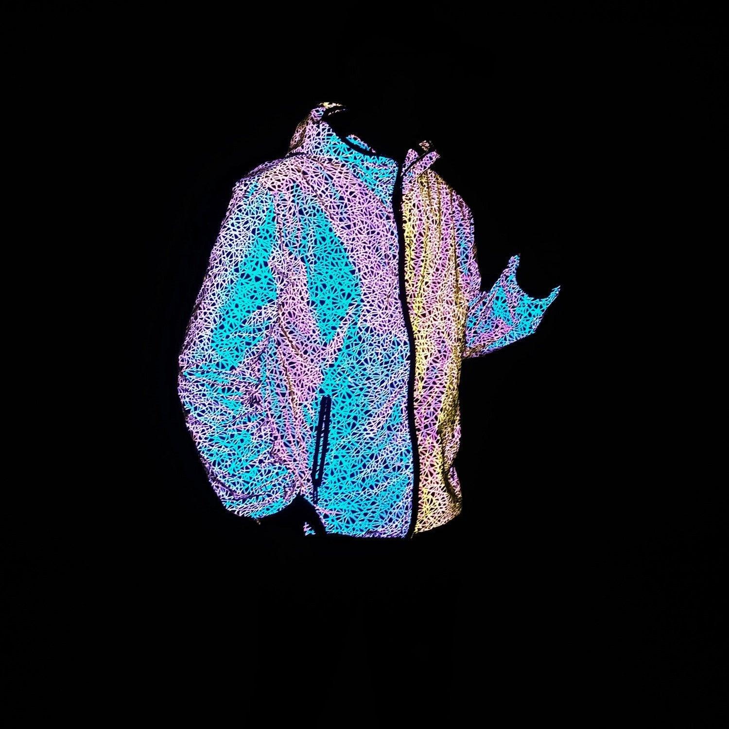 Men's Hooded Laser Night Vision Sports Jacket - Ultimate Outdoor Performance - MRC STOREJacketsMy StoreMen's Hooded Laser Night Vision Sports Jacket - Ultimate Outdoor Performance - MRC STOREMRC STORECJXZ223852102BYColorful ReflectiveL