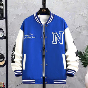 Men's jacket Loose-Fitting Spring and Autumn Jacket β Lightweight Printed Cotton Blend Top with Polyester Lining for Casual Style - MRC STORE