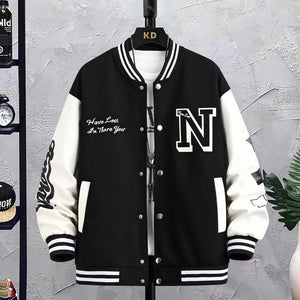 Men's jacket Loose-Fitting Spring and Autumn Jacket β Lightweight Printed Cotton Blend Top with Polyester Lining for Casual Style - MRC STORE