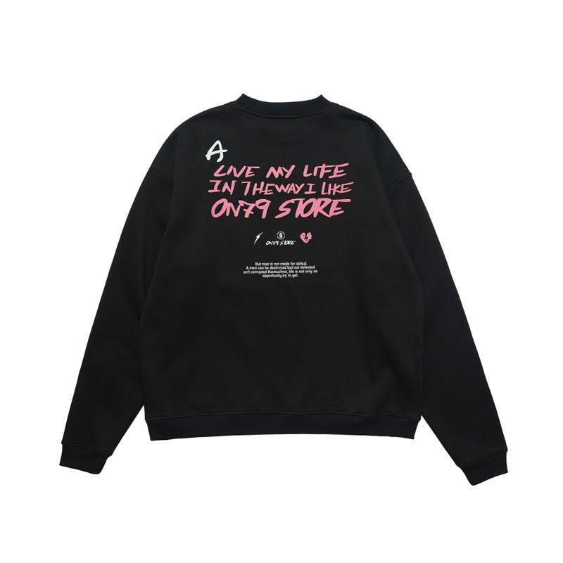 Men's Loose Fit High Street Letter Sweater – Trendy Pullover - MRC STORE