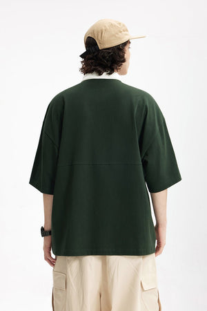 Men’s Polo Shirt - Mountain Contrast Lapel - MRC STOREshirtMy StoreMen’s Polo Shirt - Mountain Contrast Lapel My Store MRC STORECJYH233225108HSDark GreenL