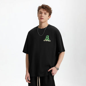Men’s Printed T-Shirt - Letter B Loose - MRC STORET-ShirtsMy StoreMen’s Printed T-Shirt - Letter B Loose My Store MRC STORECJYH229964705EVBlackL