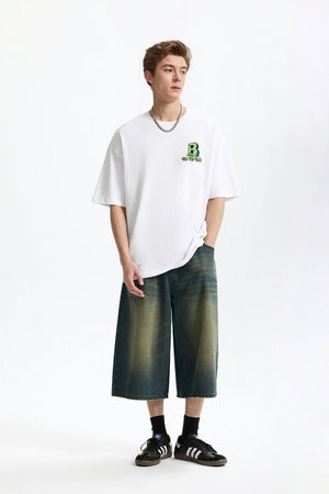 Men’s Printed T-Shirt - Letter B Loose - MRC STORET-ShirtsMy StoreMen’s Printed T-Shirt - Letter B Loose My Store MRC STORECJYH229964702BYWhiteL