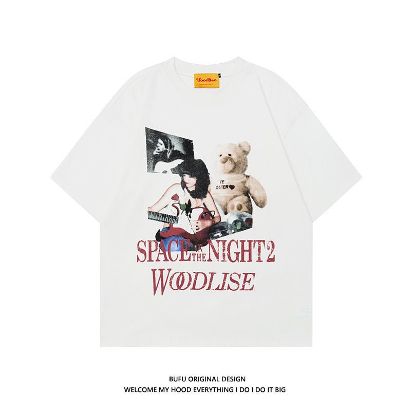 Men’s Retro T-Shirt - Loose Bear & Letter Print - MRC STORET-ShirtsMy StoreMen’s Retro T-Shirt - Loose Bear & Letter Print My Store 19.99MRC STORECJYH234860305EVWhiteL