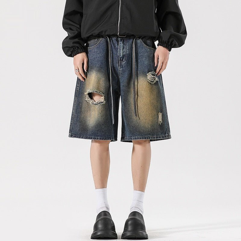 Men’s Ripped Jeans - American High Street Retro - MRC STOREjeansMy StoreMen’s Ripped Jeans - American High Street Retro My Store MRC STORECJYD240189405EV2XLRetro Blue