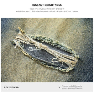 Men’s Ripped Jeans - American High Street Retro - MRC STOREjeansMy StoreMen’s Ripped Jeans - American High Street Retro My Store MRC STORECJYD240189405EV2XLRetro Blue