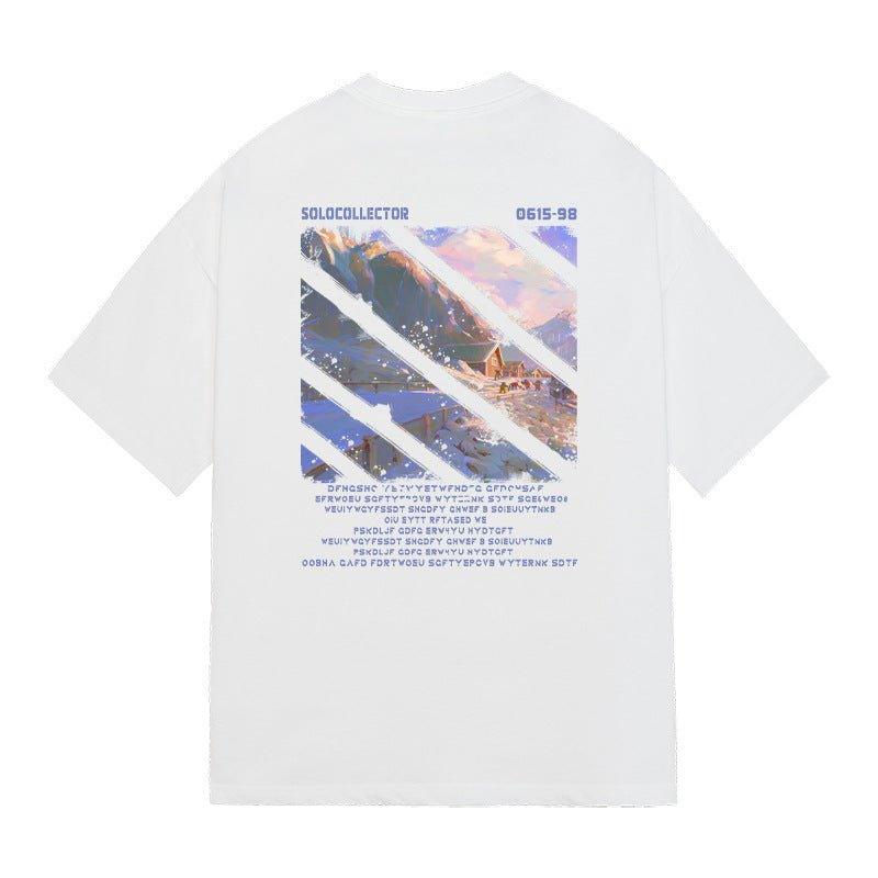 Men's T-Shirt Creative Cartoon Print T-Shirt – Loose-Fit Style for Youth - MRC STORE