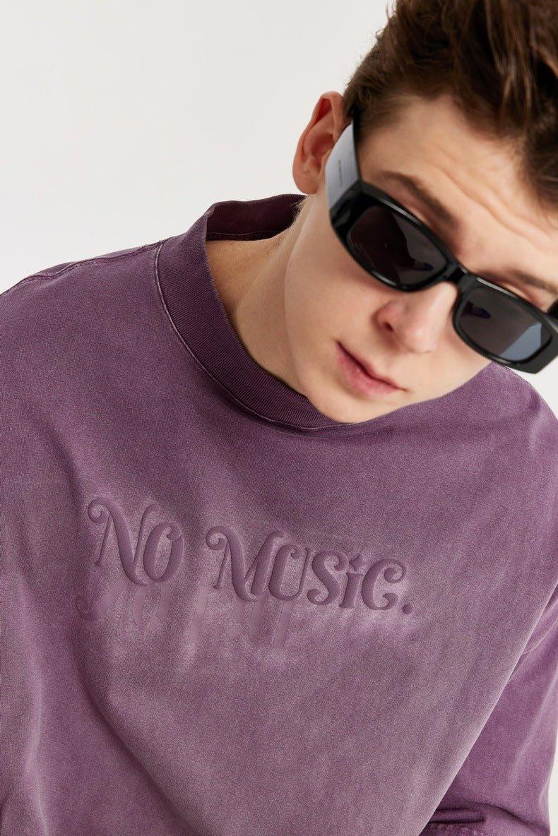 Men's T-Shirt Dyed 3D Letter Print – Vibrant Street Style for Youth - MRC STORE