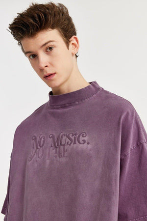 Men's T-Shirt Dyed 3D Letter Print – Vibrant Street Style for Youth - MRC STORE