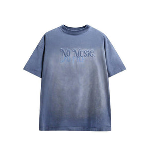 Men's T-Shirt Dyed 3D Letter Print – Vibrant Street Style for Youth - MRC STORE