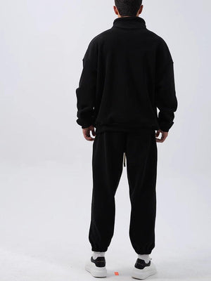 Men’s Wide Loose Fleece Sports Suit Set Sweatshirt,Sweatpants - Ultimate Comfort and Style - MRC STORE