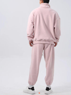 Men’s Wide Loose Fleece Sports Suit Set Sweatshirt,Sweatpants - Ultimate Comfort and Style - MRC STORE