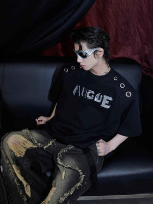 Metal Ring Design T-Shirt - MRC STORET-ShirtsMy StoreMetal Ring Design T-ShirtMRC STORECJYH200426805EVBlackL