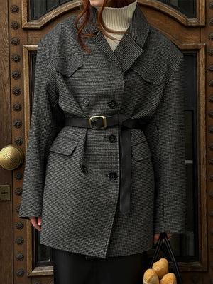 Mid - Length Double - Breasted British - Style Wool Coat - MRC STOREJacketsMRC STOREMid - Length Double - Breasted British - Style Wool Coat MRC STORE MRC STORECJQB255465706FUKhakiL