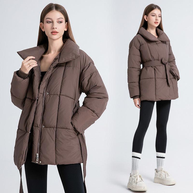 Mid - Length Down Jacket - MRC STORETopMRC STOREFashion Women's Down Jacket Mid Length - Loose Fit for European and American Style - MRC STOREMRC STORECJJK216229606FUBeigeL