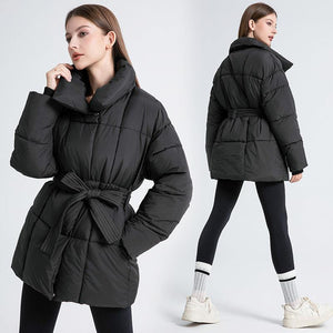 Mid - Length Down Jacket - MRC STORETopMRC STOREFashion Women's Down Jacket Mid Length - Loose Fit for European and American Style - MRC STOREMRC STORECJJK216229606FUBeigeL