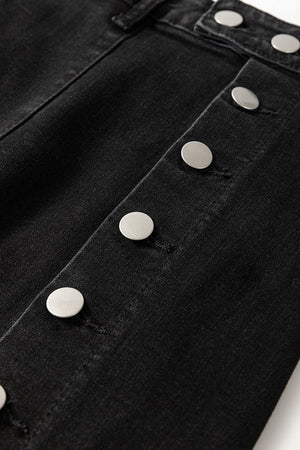 Midi Dress - Button Slit Denim Style - MRC STOREskirtMy StoreWomen’s Midi Dress - Button Slit Denim Style My Store MRC STORECJQZ238026503CXBlackL