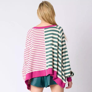 Multicolor Striped Pullover Sweater - MRC STORETopMy StoreMulticolor Striped Pullover Sweater - MRC STOREMRC STORECJWY209811008HSBrown And Green StripesL