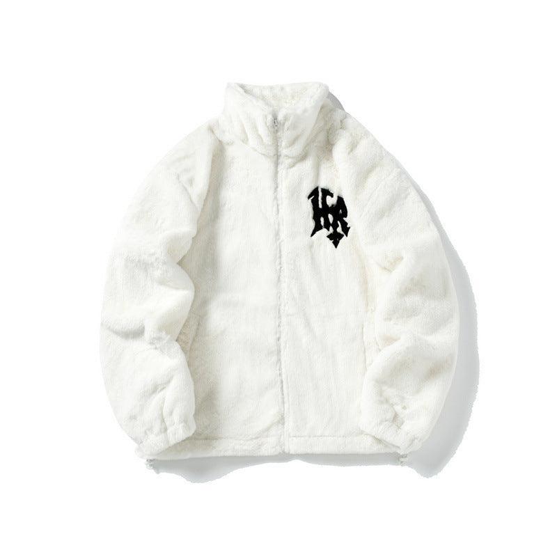 Stars Heart Embroidered Plush Coat Cotton Padded – Cozy Winter Essential - MRC STORE