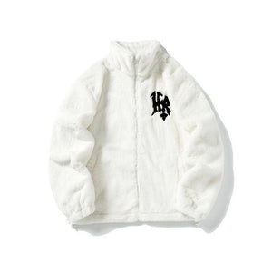 Stars Heart Embroidered Plush Coat Cotton Padded – Cozy Winter Essential - MRC STORE
