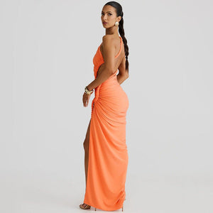 One - Shoulder Dress - Backless Ruched Long - MRC STOREDressMy StoreWomen’s One - Shoulder Dress - Backless Ruched Long My Store MRC STORECJLY242112321UFWine RedL