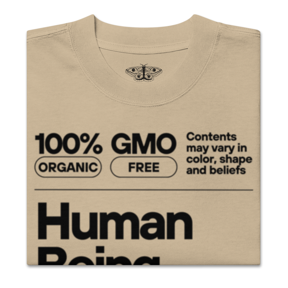 Human Being Oversized Graphic T-Shirt – Organic Style Unisex MRC STORE