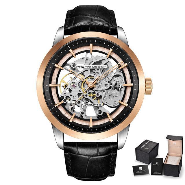 Pagabi Design PD - 1638 Mechanical Watch - Stylish and Durable - MRC STOREAccessoriesMy StorePagabi Design PD - 1638 Mechanical Watch - Stylish and Durable - MRC STOREMRC STORECJZBNSJX00348-Gold and blackGold and black